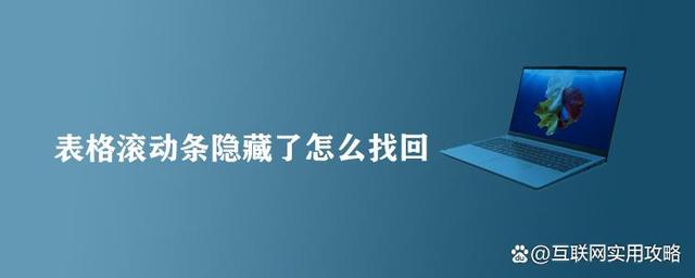 表格滚动条隐藏了怎么找回？设置显示滚动条即可恢复！